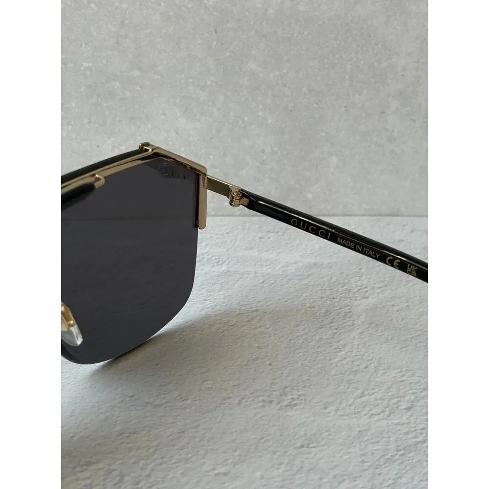 NEW Gucci GG0291S Black Mask Shield Unisex Sunglasses $625